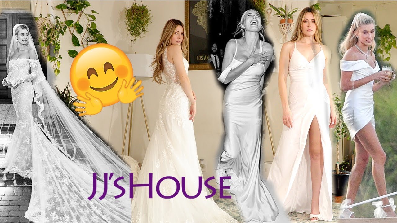 Hailey Bieber inspired wedding dresses from JJ’s House💍 | Wedding Dress Review🧖‍♀️