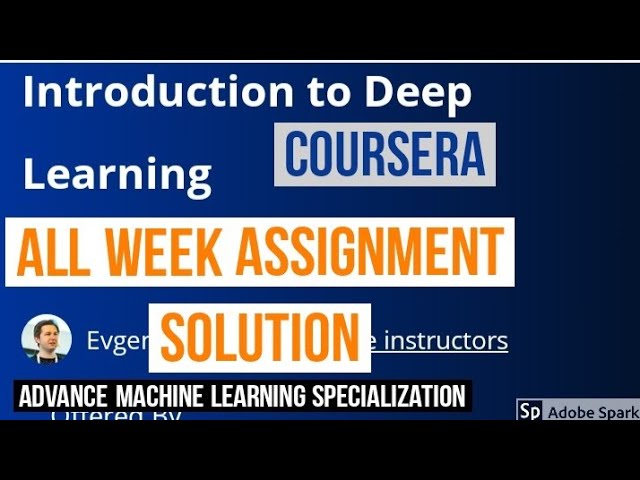 A Coursera-HSE Introduction to Deep Learning