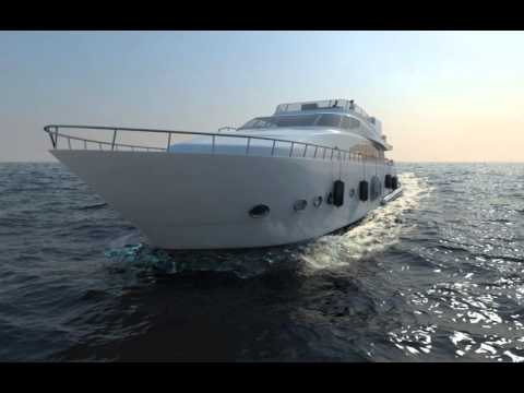 yacht 3D animation test