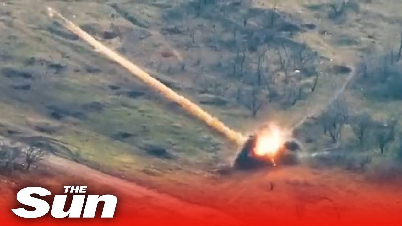 Dramatic moment Russian soldiers are wiped out by ‘death ray’ weapon fired by Ukraine