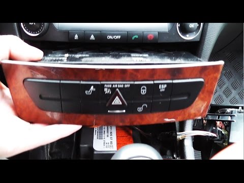 Как снять магнитолу на мерседес w211 How to disassemble the car stereo on Mercedes CLS - Mercedes Classe E (W211)