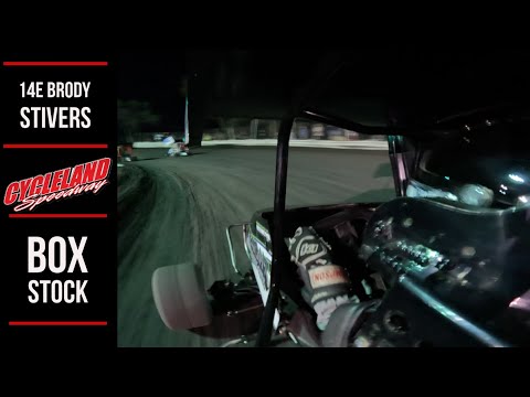 14E Brody Stivers | Onboard Cycleland Speedway Opening Night 2024 | Box Stock - dirt track racing video image