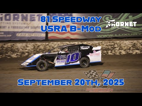 81 Speedway USRA B-Mod 09/20/2025 #10 Alex Wiens GoPro - dirt track racing video image