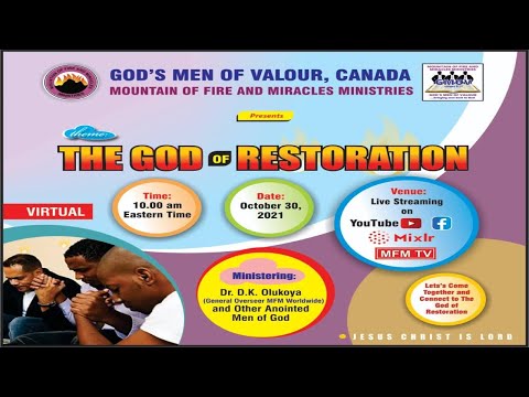 Canada GMOV 2021 - The God of Restoration (Dr D. K. Olukoya)