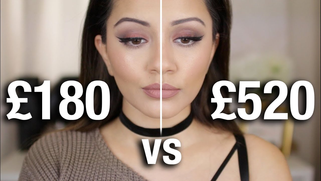 FULL FACE Drugstore Vs High End Makeup Tutorial AudioManialt