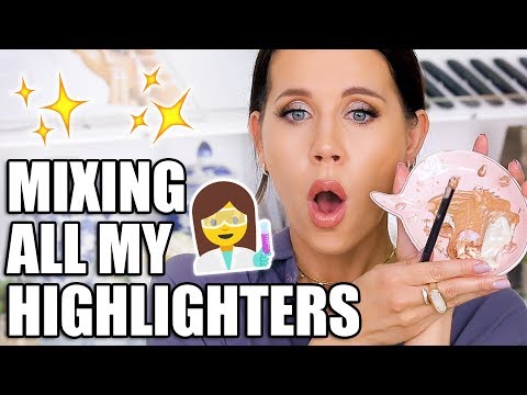 MIXING ALL MY LIQUID HIGHLIGHTERS - UC4qk9TtGhBKCkoWz5qGJcGg