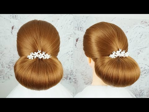 Smooth Chignon Hairstyle Tutorial - Low Bun Hairstyles For Weddings | Easy Party Hairstyle 2019 - UCoRLYoBuDsMTuYqnWxPvq9w