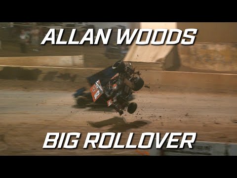 Sprintcars: Allan Woods Big Rollover - Archerfield Speedway - dirt track racing video image