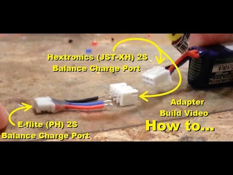 Hextronics (JST_XH) 2S to E-flite (PH) 2S Balance Charge Port Adapter - Build Video - UCVumEMd8O4mN1VwOPwVcLuA