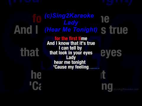 Modjo   Lady Hear Me Tonight  (Karaoke Version) Lyrics