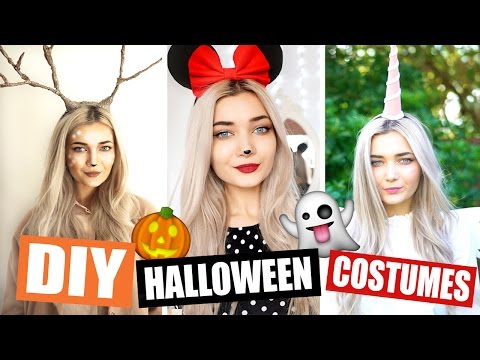 DIY LAST MINUTE HALLOWEEN COSTUMES! (EASY) - UCBKFH7bU2ebvO68FtuGjyyw