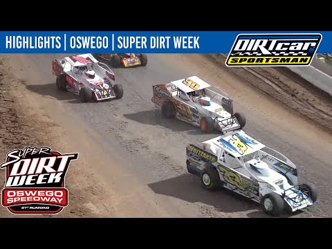DIRTcar Sportsman Modifieds | Super Dirt Week | Oswego Speedway | October 9, 2023 | HIGHLIGHTS - dirt track racing video image