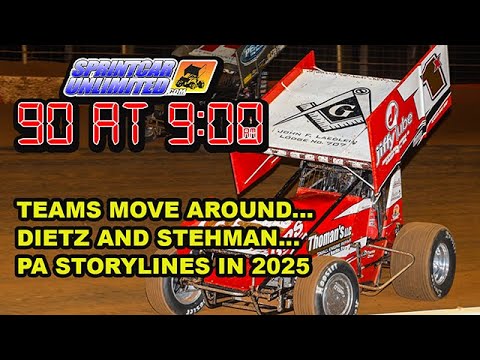 SprintCarUnlimited 90 at 9 for Thursday, February 20th: PA Storylines heading into the 2025 season - dirt track racing video image