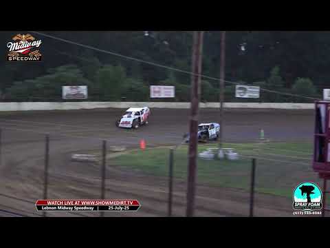 Midwest Sheet Metal Instant Replays from the Lebanon Midway Speedway Friday, July 25 2025 - dirt track racing video image