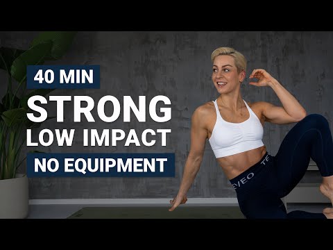 40 MIN STRONG LOW IMPACT X HIIT | Full Body Workout | No Equipment | No Jumping | No Repeat