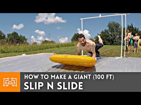 How to Make a Giant (100ft) Slip N Slide - UC6x7GwJxuoABSosgVXDYtTw