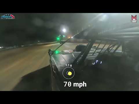 #128 Kylan Garner - ULRA Late Model - 7-25-2025 Monett Motor Speedway - In Car Camera - dirt track racing video image