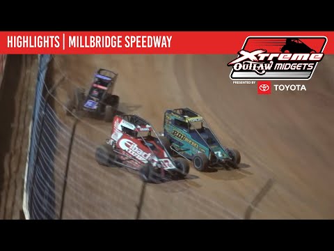 Xtreme Outlaw Midget Series Presented by Toyota | Millbridge Speedway | May 22, 2024 | HIGHLIGHTS - dirt track racing video image