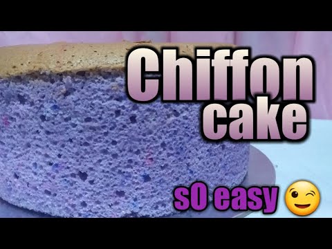 Ube chiffon cake