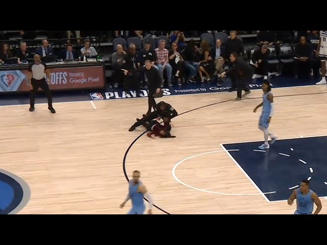 Nba Fan Tackled During Game