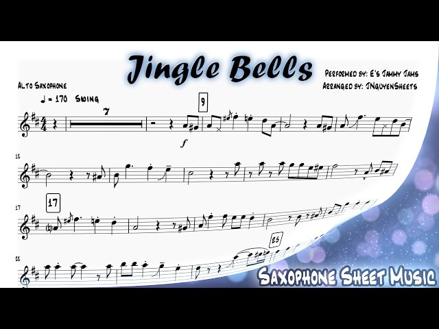 Alto Sax Jazz Christmas Sheet Music