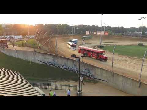 Lawrenceburg Speedway Night Of Destruction 2024 Bus Heat Races [8/3/24] - dirt track racing video image