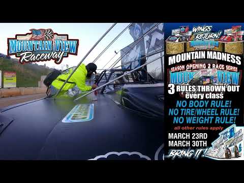 Cheaters Race #757 Kelby Norwood - Hot Laps - 3-23-24 Mountain View Raceway - In-Car Camera - dirt track racing video image