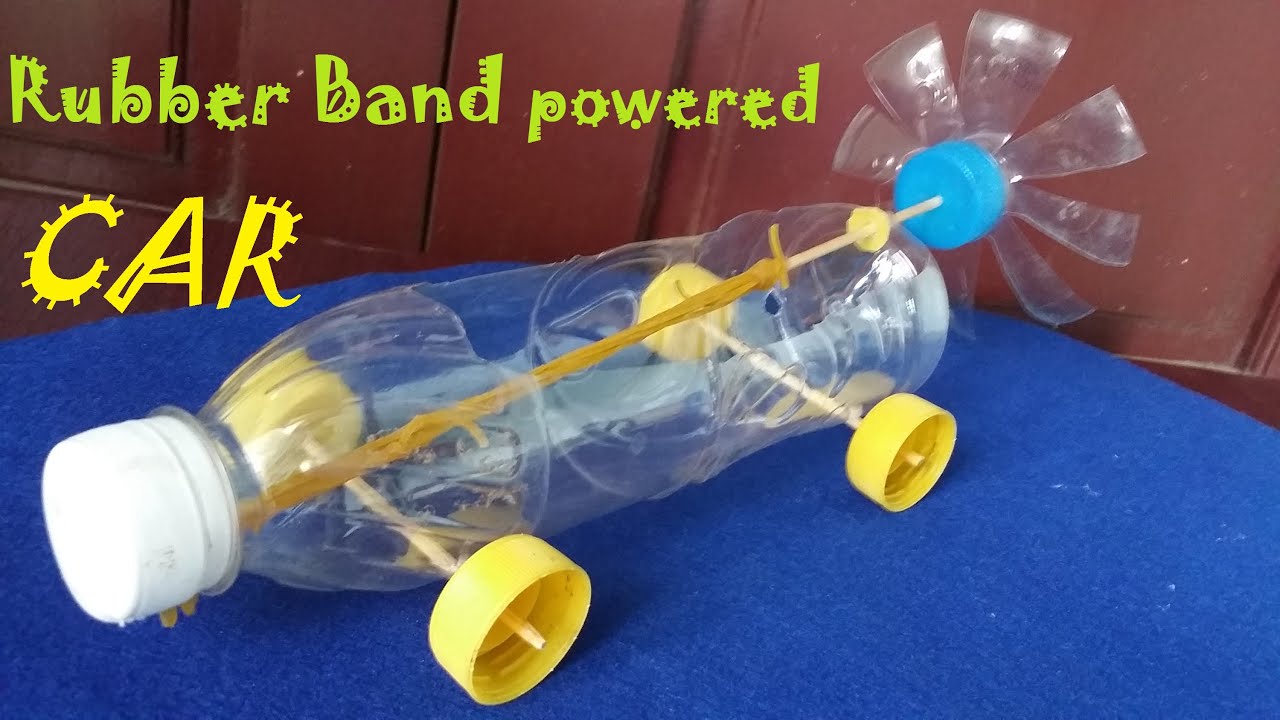 How to make a Rubber Band powered Car - Air Car | FpvRacer.lt