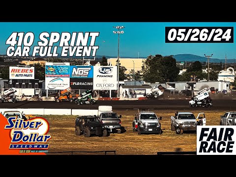 410 Winged Sprint Car Fair Race at Silver Dollar Speedway | Full Event Coverage | May 26th, 2024 - dirt track racing video image
