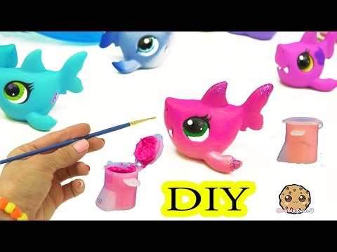 Custom Painting DIY Littlest Pet Shop Shark - LPS Do It YourSelf Cookieswirlc Craft Video - UCelMeixAOTs2OQAAi9wU8-g