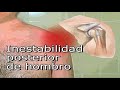 Image of the cover of the video;Inestabilitat posterior de muscle. Moviments i maniobres per a la seua valoració.