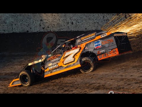 Sparks fly! A hard fought battle racing my dirt modified, trying to win it all! - dirt track racing video image