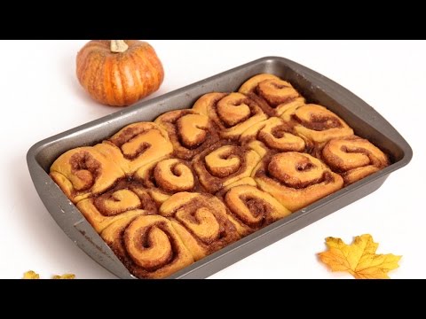 Pumpkin Pie Cinnamon Rolls Recipe - Laura Vitale - Laura in the Kitchen Episode 832 - UCNbngWUqL2eqRw12yAwcICg