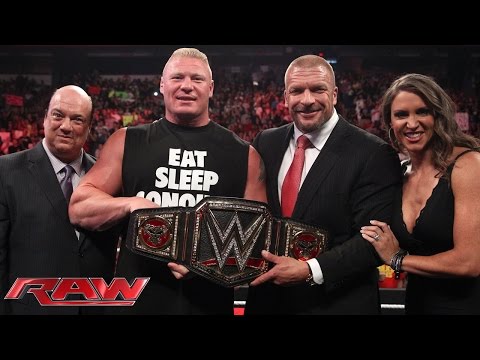 Brock Lesnar receives the new WWE World Heavyweight Championship: Raw, Aug. 18, 2014 - UCJ5v_MCY6GNUBTO8-D3XoAg