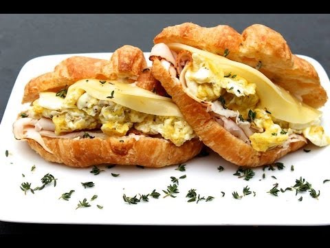 {Breakfast Recipe} Breakfast Croissant Sandwich by CookingForBimbos.com - UC_WMyJMgMjKQod3FILMmw7g