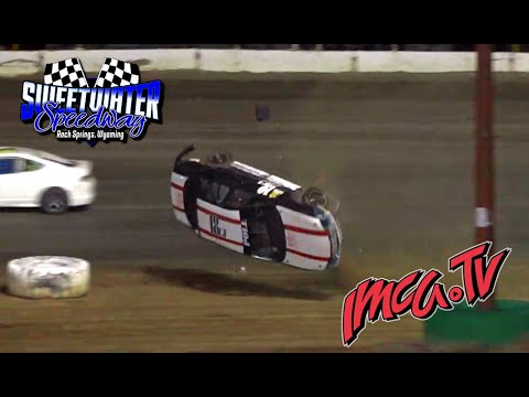 Sweetwater Speedway IMCA Sport Compact Rollover - Cody Poll Takes a Wild Ride in Turn 3 - dirt track racing video image