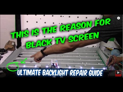 How to fix LED LCD TV black screen no backlight, TV disassemble, testing LEDs, ordering part, repair - UCUfgq9Gn8S041qQFl0C-CEQ