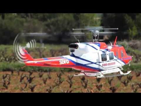 BIG Turbine RC Helicopter Bell 212 Fire Rescue