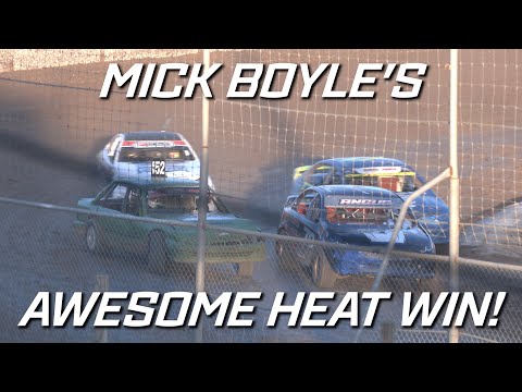 Modified Sedans: Mick Boyle's Incredible National Title Heat Win! - Heartland Raceway Moama - dirt track racing video image