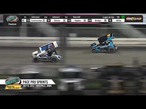 Knoxville Raceway Pro Sprints Highlights / July 9, 2022 - dirt track racing video image