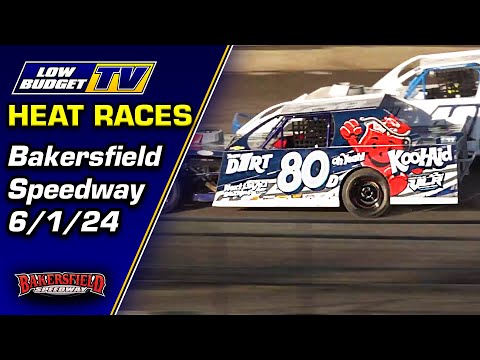 FULL Heat Races - Bakersfield Speedway - 6/1/24 - dirt track racing video image