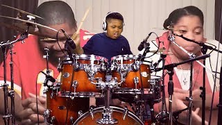 Drums - 9 year old Maurice Fears Jr  playes to viral beatbox couple Wow!