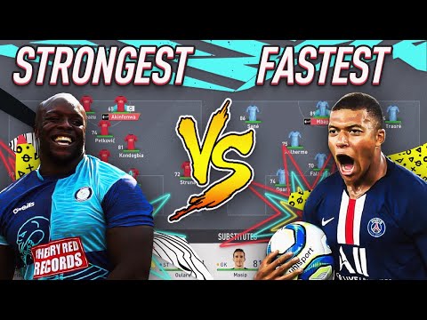 STRONGEST TEAM ? VS FASTEST TEAM ⚡ FIFA 20 EXPERIMENT! GIVEAWAY FORFEIT!