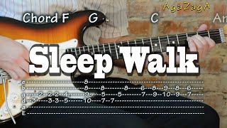 Sleep Walk - Tabs and Chords, レッスン, como tocar, табулатуры