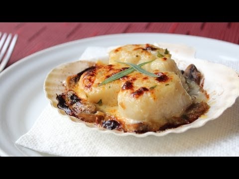 Coquilles St Jacques - Creamy Scallop & Mushroom Gratin Recipe - UCRIZtPl9nb9RiXc9btSTQNw