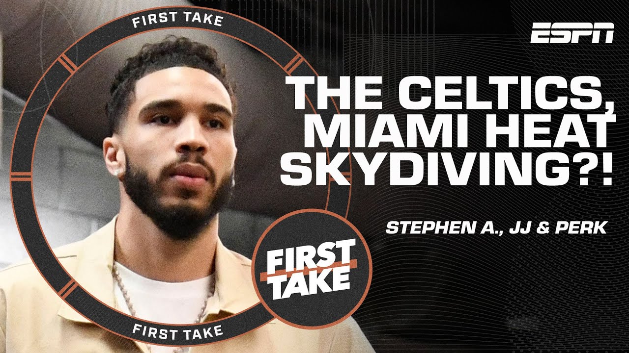 Optimism for the Celtics? 🤔 Heat winning Game 2️⃣? 🏀 First Take going skydiving?! 🪂