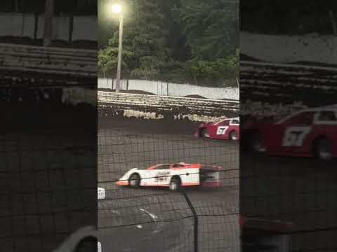When the cushion bites, it doesn’t nibble — it takes the whole car.  #latemodelracing #latemodels - dirt track racing video image
