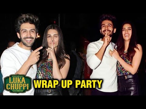 Video - WATCH Bollywood | Kartik Aaryan, Kriti Sanon, Raveena Tandon At Luka Chuppi Wrap Up Party #India