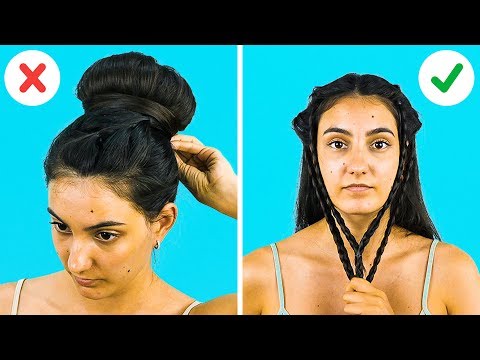 32 EASY HAIRSTYLES TO MAKE UNDER A MINUTE - UC295-Dw_tDNtZXFeAPAW6Aw