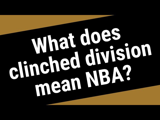What Is Clinched Division In Nfl?